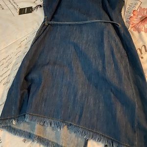 Blue jean cross over dress